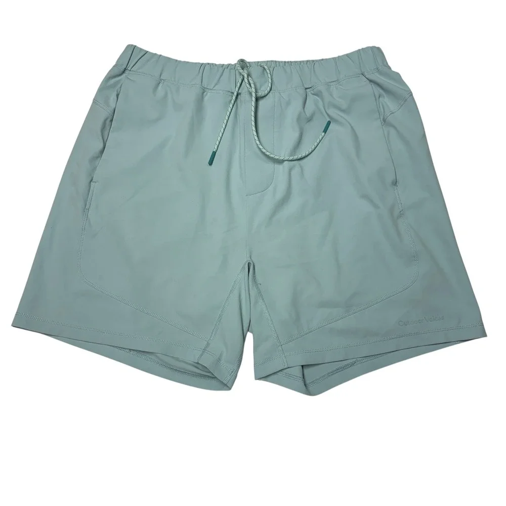 Outdoor Voices High Stride Shorts Mens Large W32 L6 Sage Green Lined Running Gym